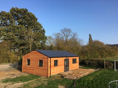 Timber framed cabin - framed,