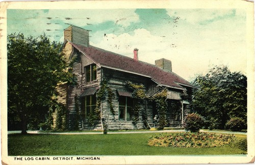 Vintage detroit log cabin - detroit,
