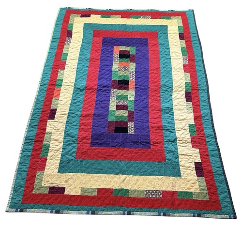 Vintage patchwork quilt - patchwork, hand